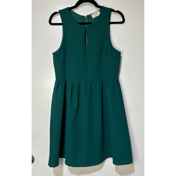 Everly Dresses & Skirts - Everly Women's Size Medium Fit & Flare Green Dress Exposed Zipper Sleeveless